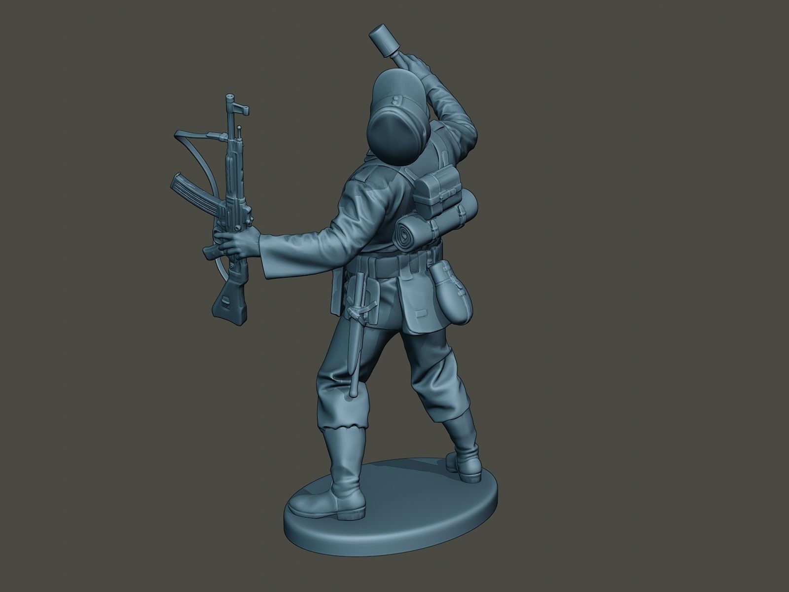 German soldier ww2 shooted G3 3D print model_6