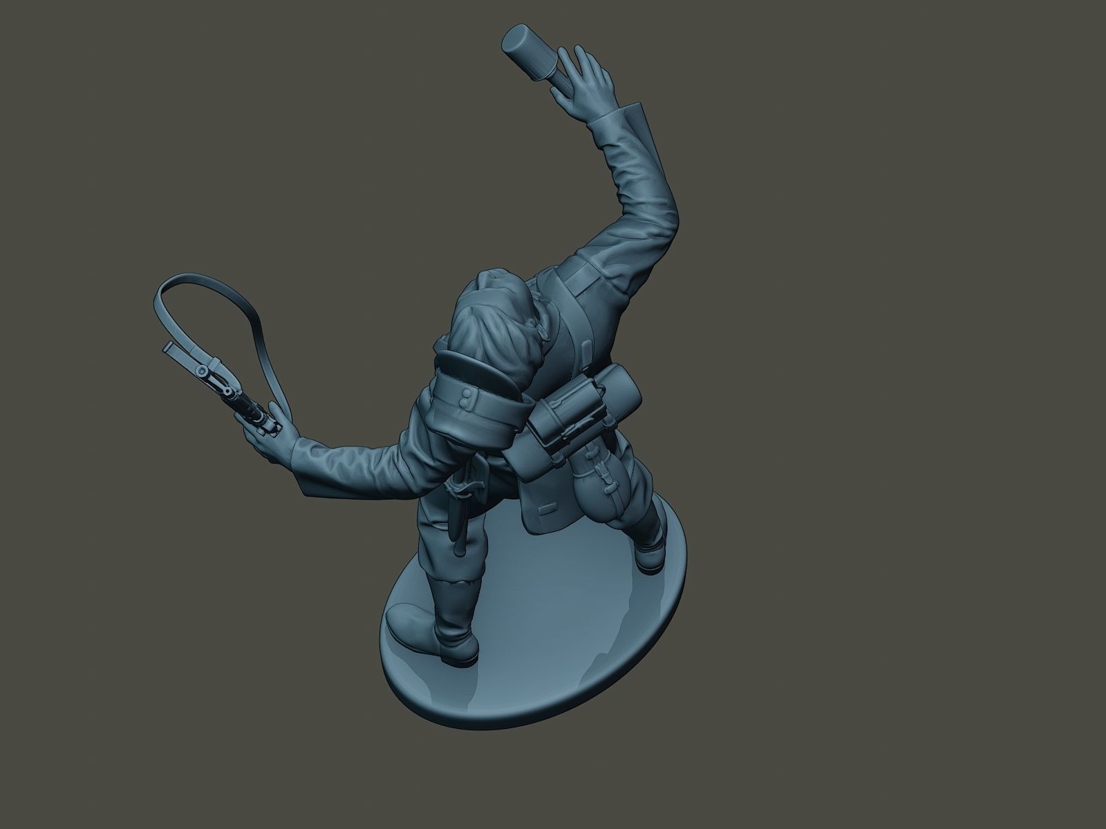 German soldier ww2 shooted G3 3D print model_21