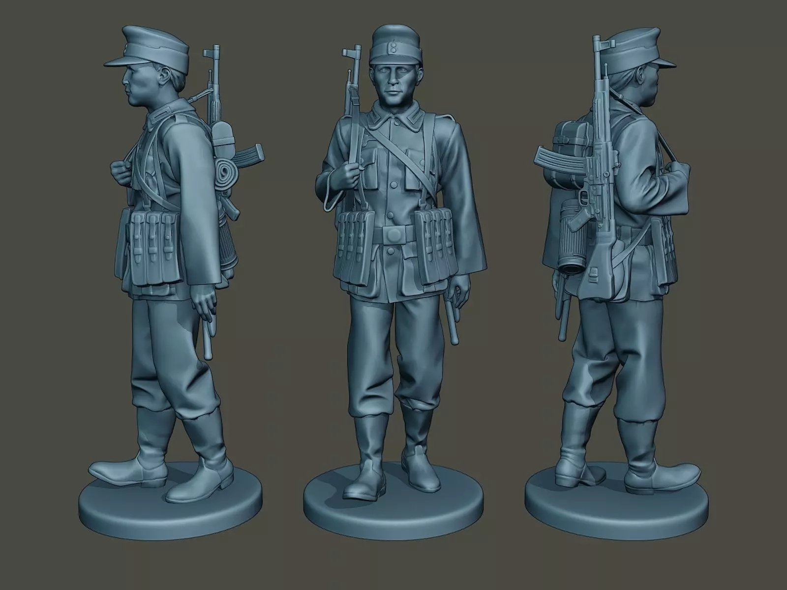 German soldier ww2 walk G3 3D print model