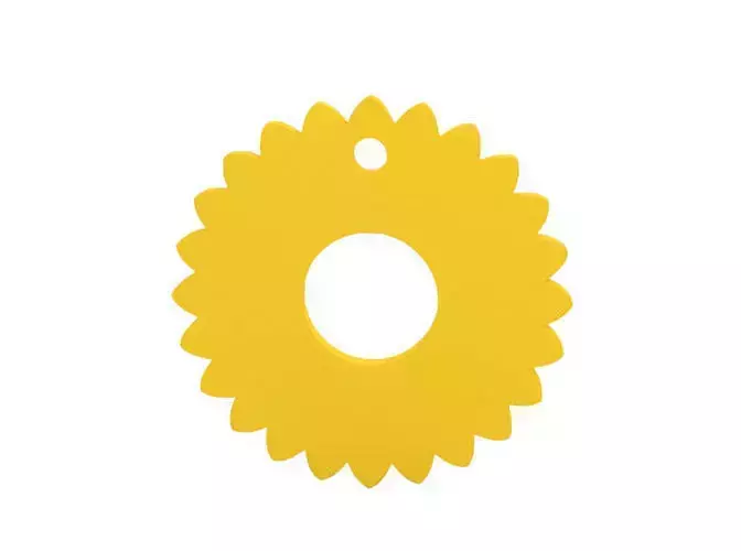 Earring sunflower keyring