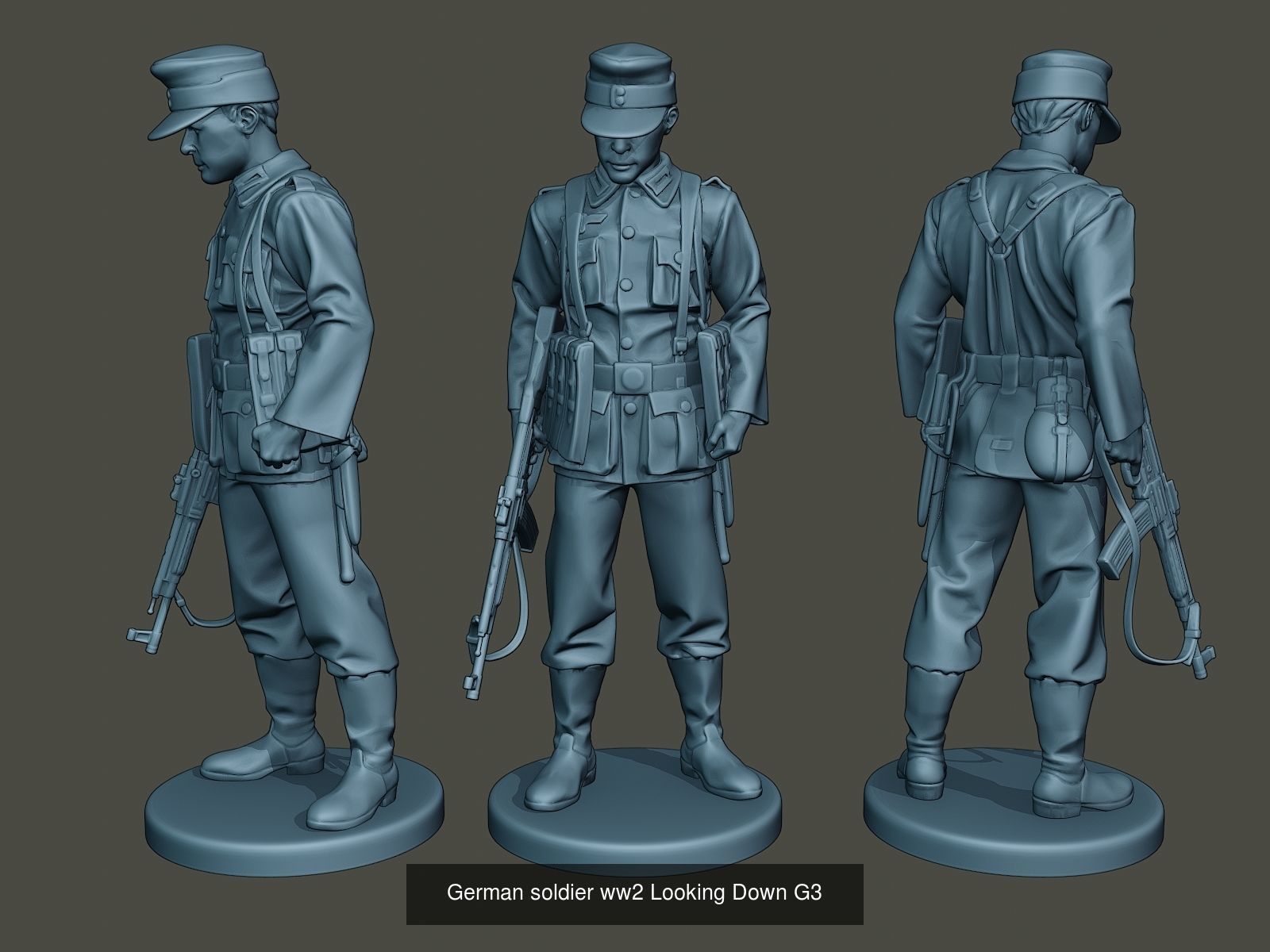 German soldiers ww2 G3 Pack1 3D Model Collection_4