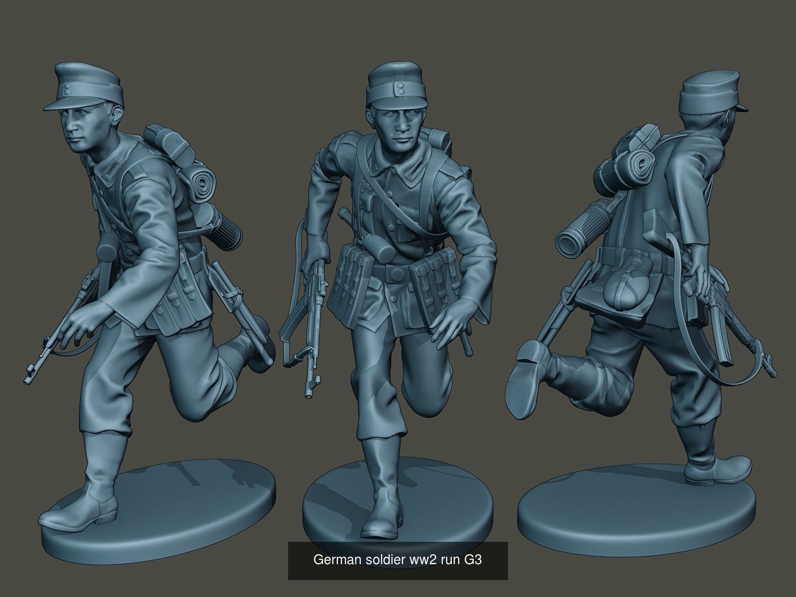 German soldiers ww2 G3 Pack1 3D Model Collection_5