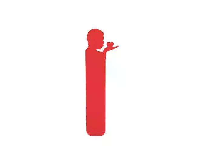 Bookmark stick with person holding cup