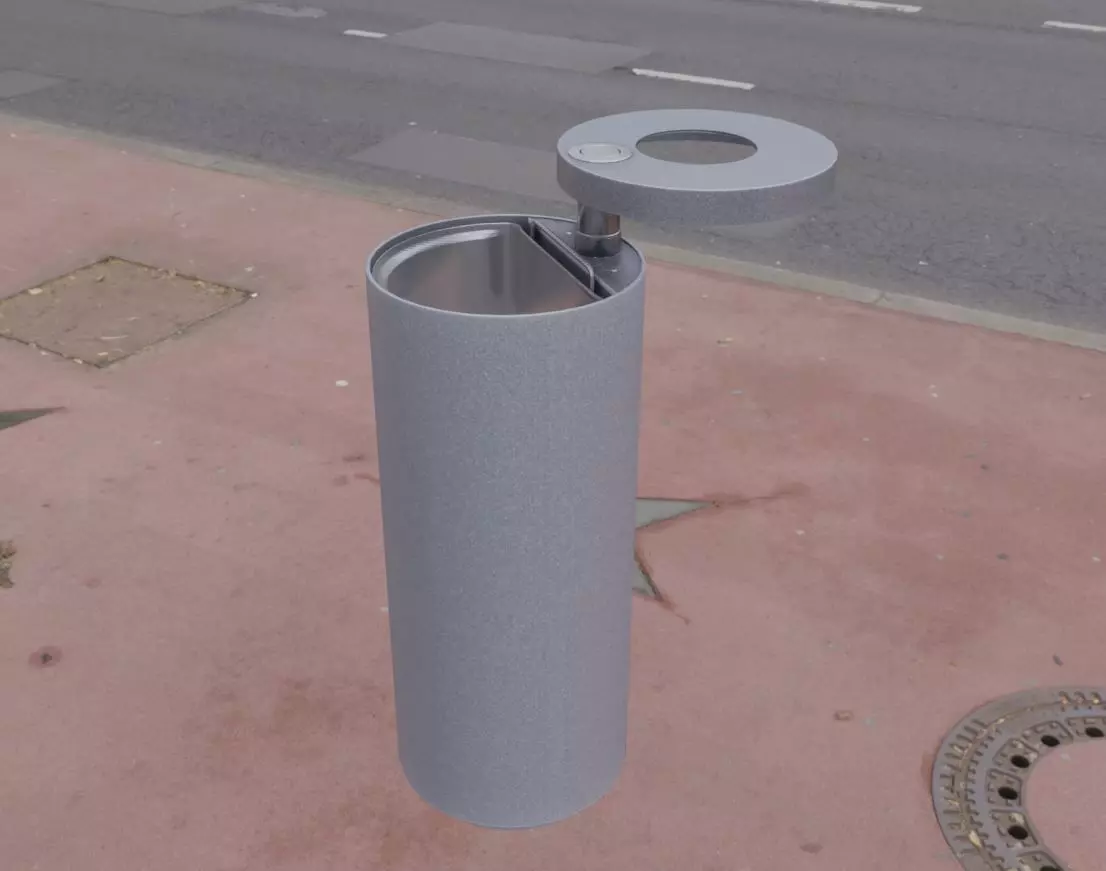 Animated Trash Can Low-Poly Version-1   Low-poly 3D model_0