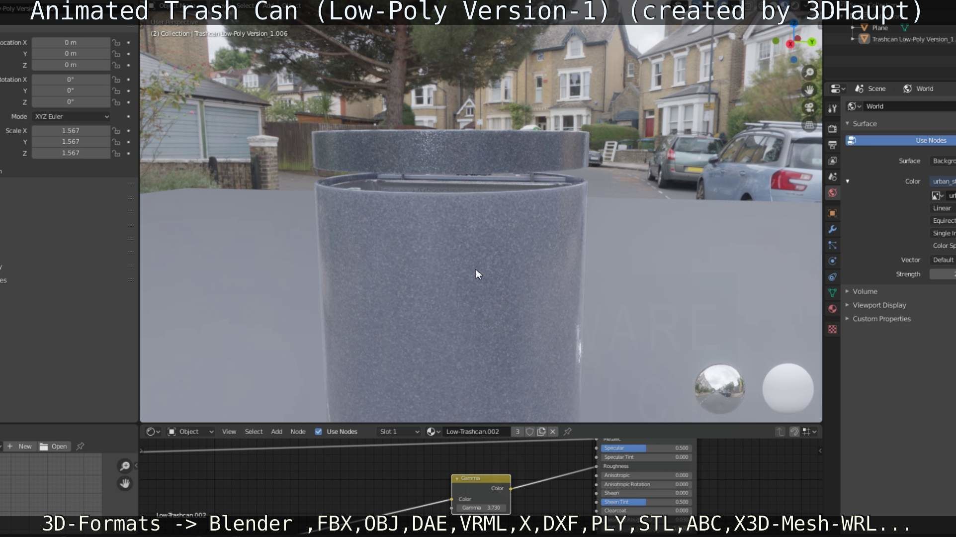 Animated Trash Can Low-Poly Version-1   Low-poly 3D model_14