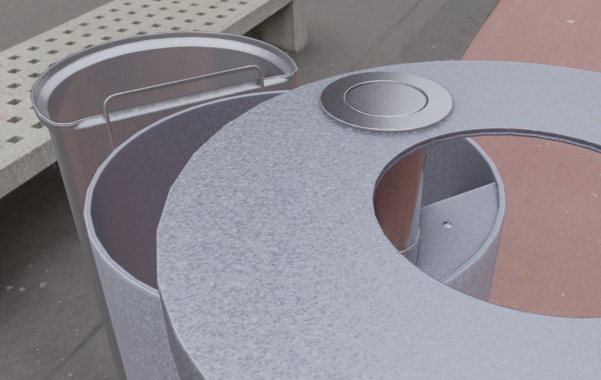 Animated Trash Can Low-Poly Version-1   Low-poly 3D model_2