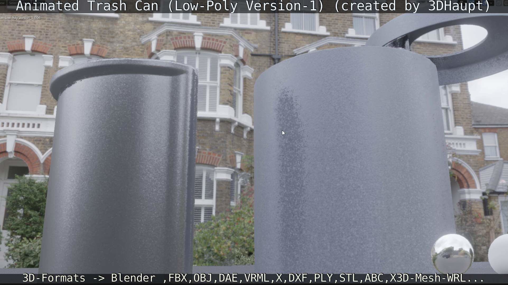 Animated Trash Can Low-Poly Version-1   Low-poly 3D model_26