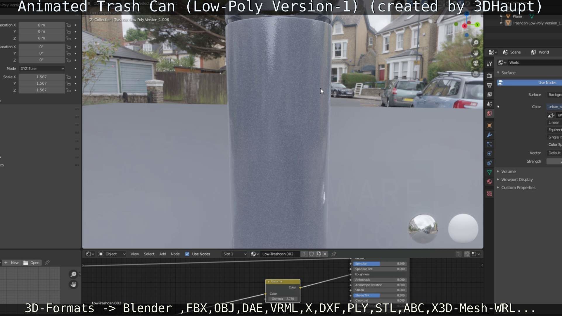 Animated Trash Can Low-Poly Version-1   Low-poly 3D model_62