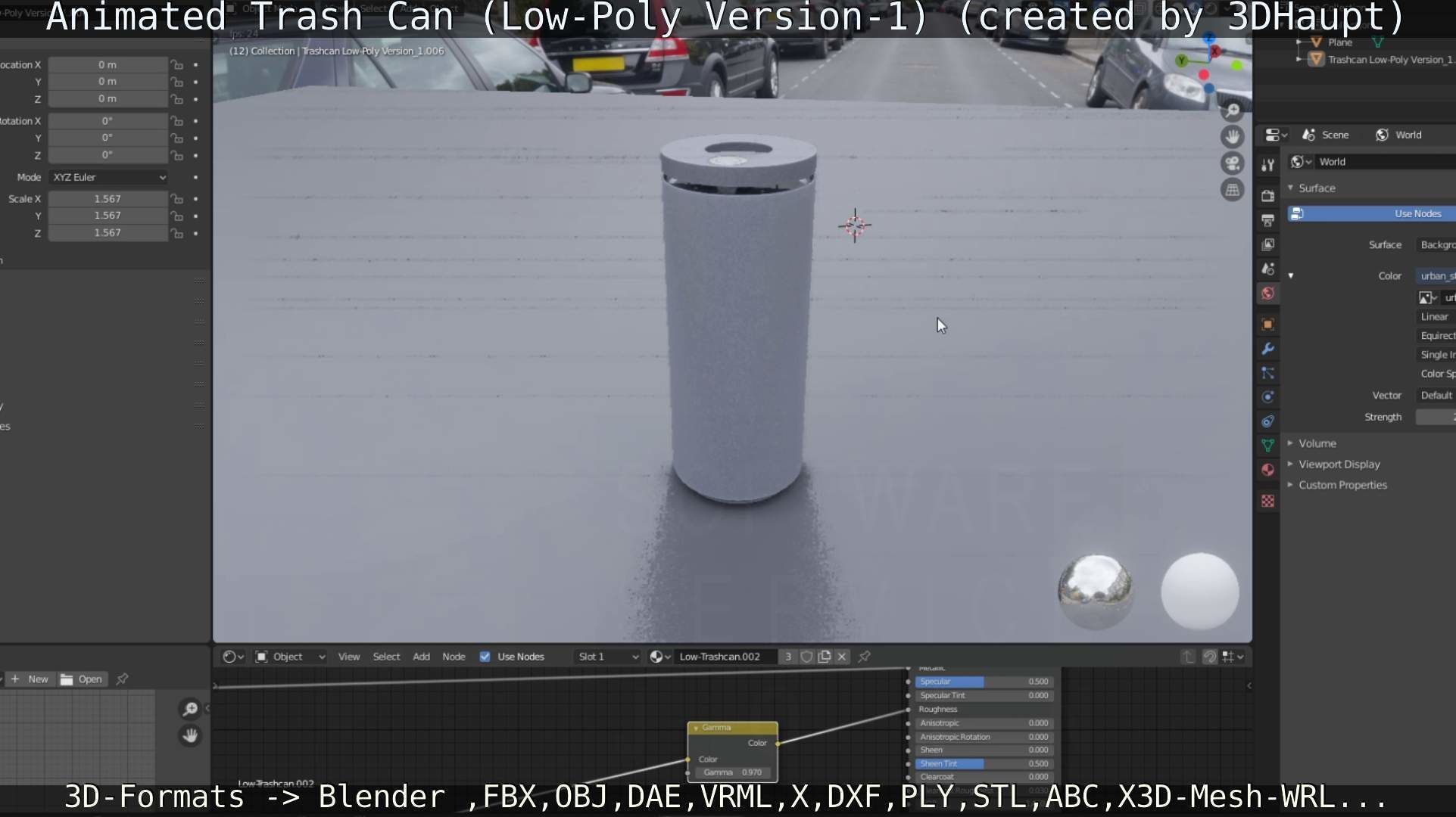 Animated Trash Can Low-Poly Version-1   Low-poly 3D model_78