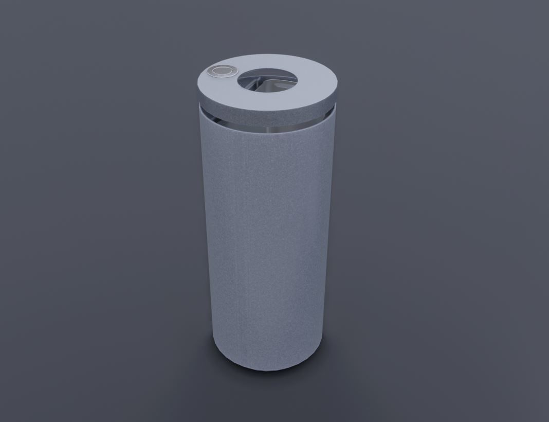 Animated Trash Can Low-Poly Version-1   Low-poly 3D model_3