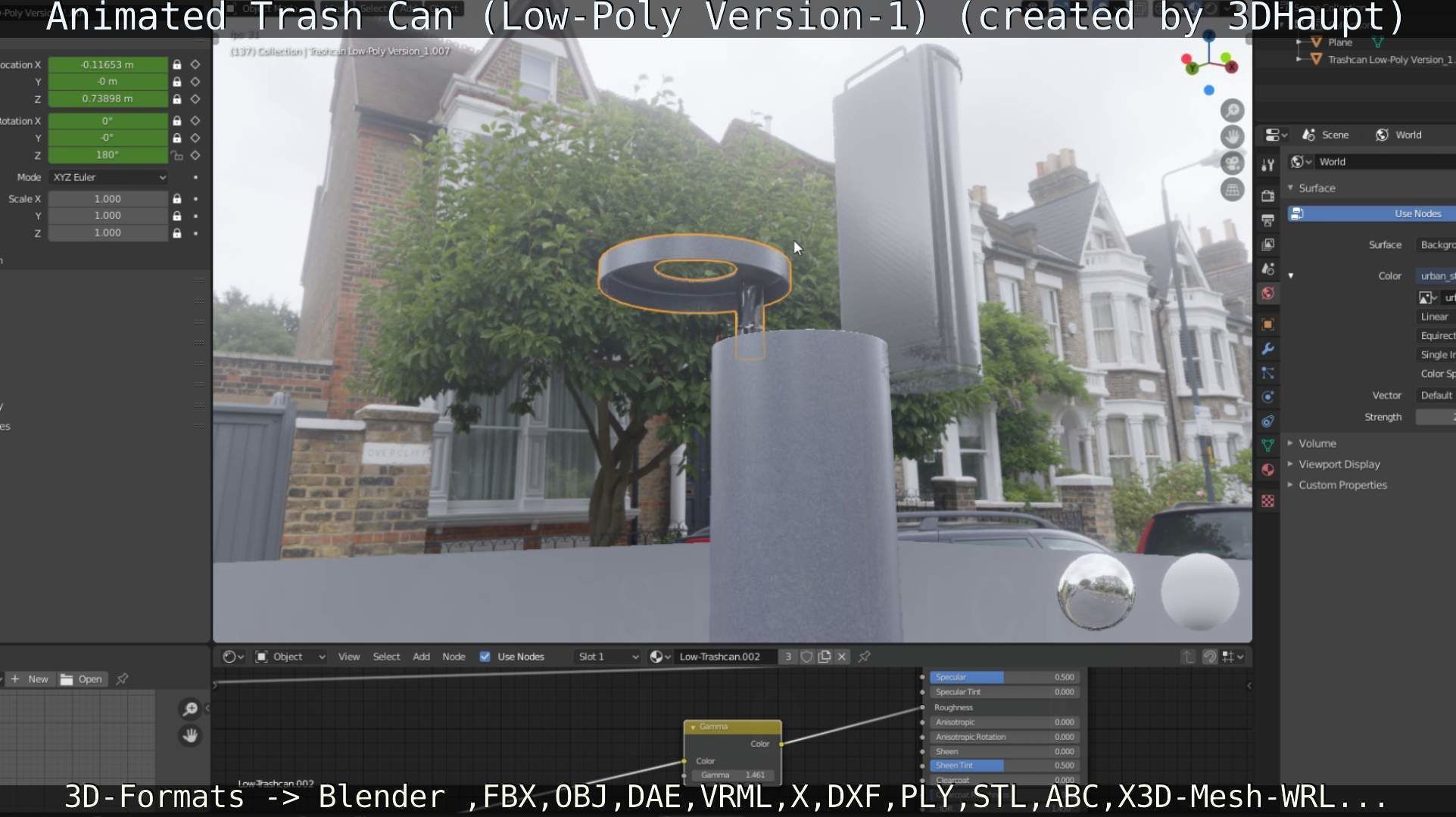 Animated Trash Can Low-Poly Version-1   Low-poly 3D model_31