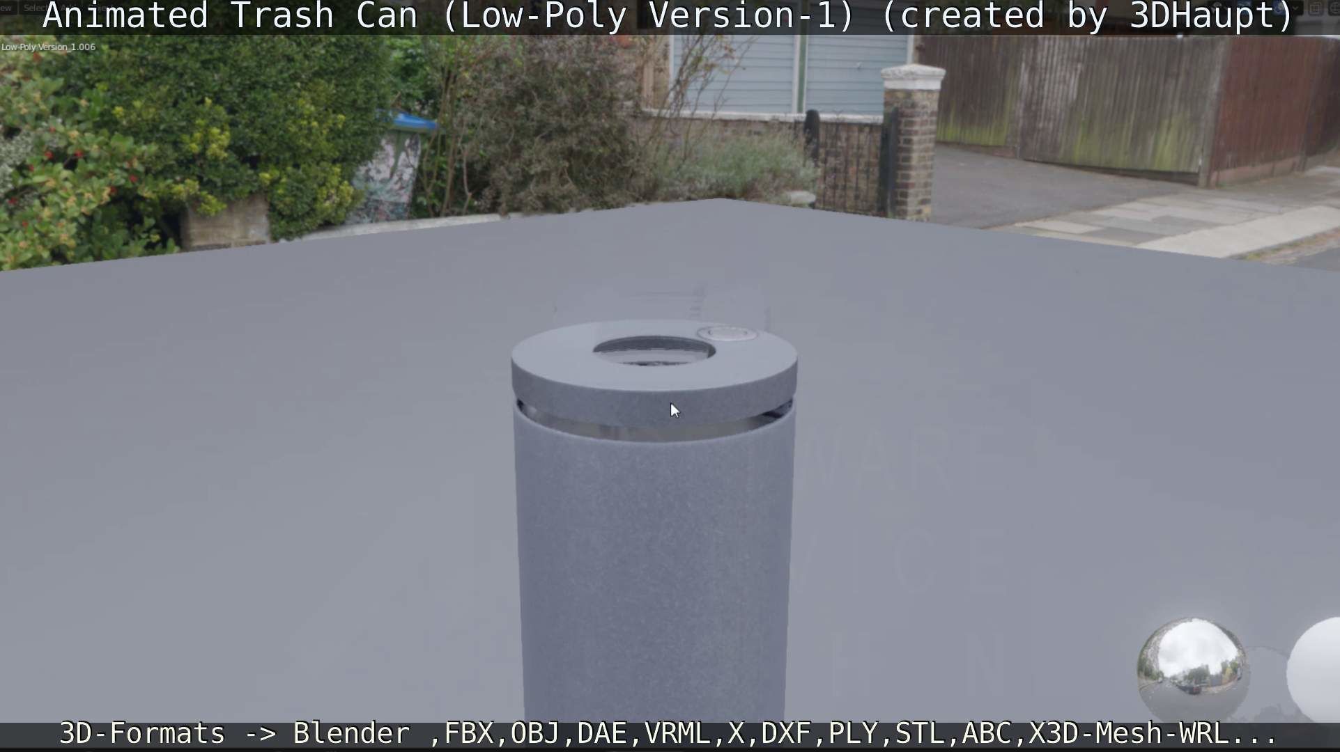 Animated Trash Can Low-Poly Version-1   Low-poly 3D model_90