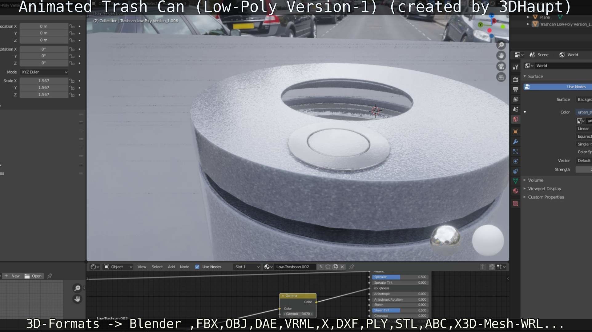 Animated Trash Can Low-Poly Version-1   Low-poly 3D model_64