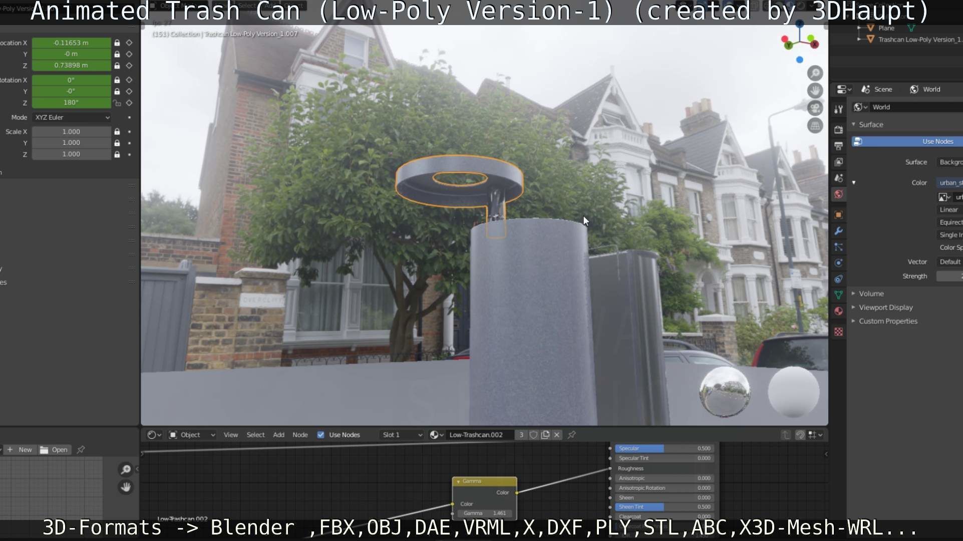 Animated Trash Can Low-Poly Version-1   Low-poly 3D model_37