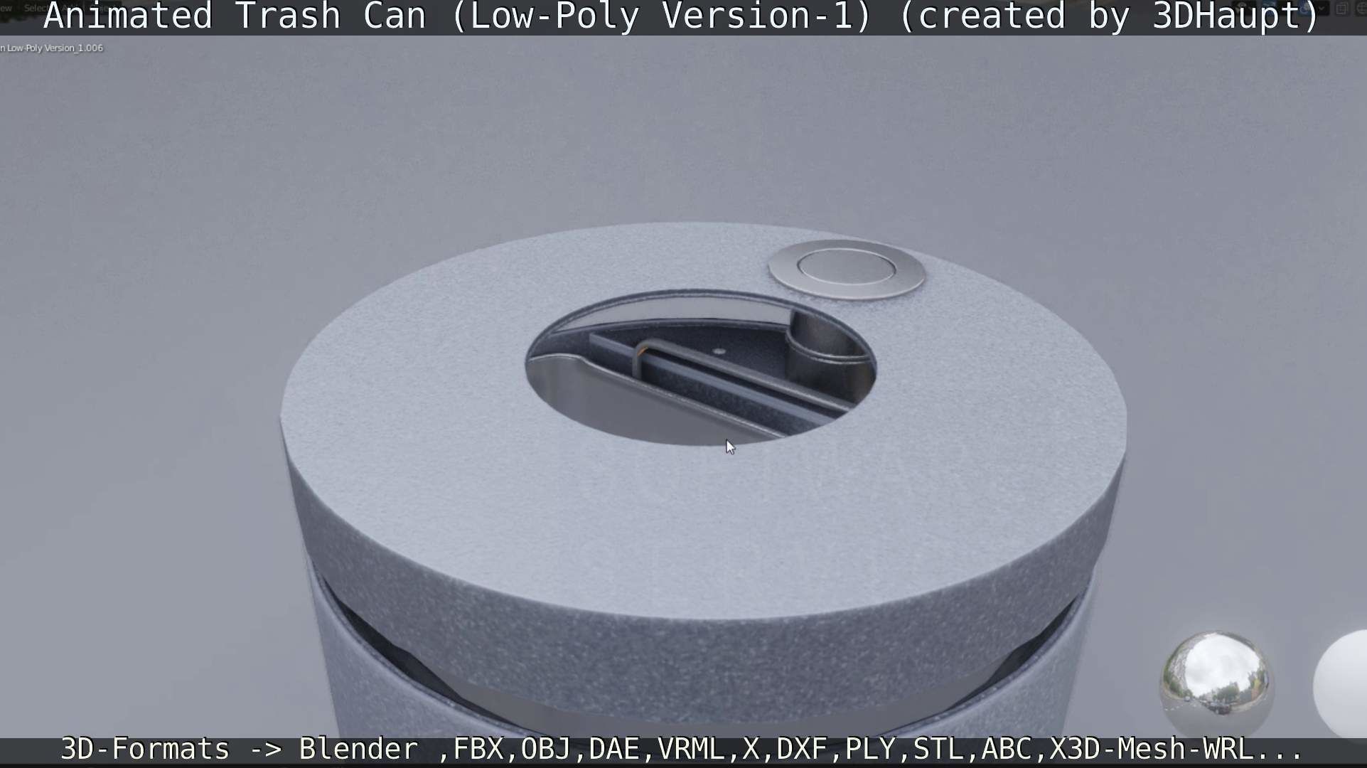 Animated Trash Can Low-Poly Version-1   Low-poly 3D model_92