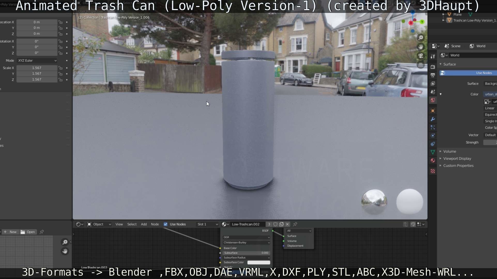 Animated Trash Can Low-Poly Version-1   Low-poly 3D model_57