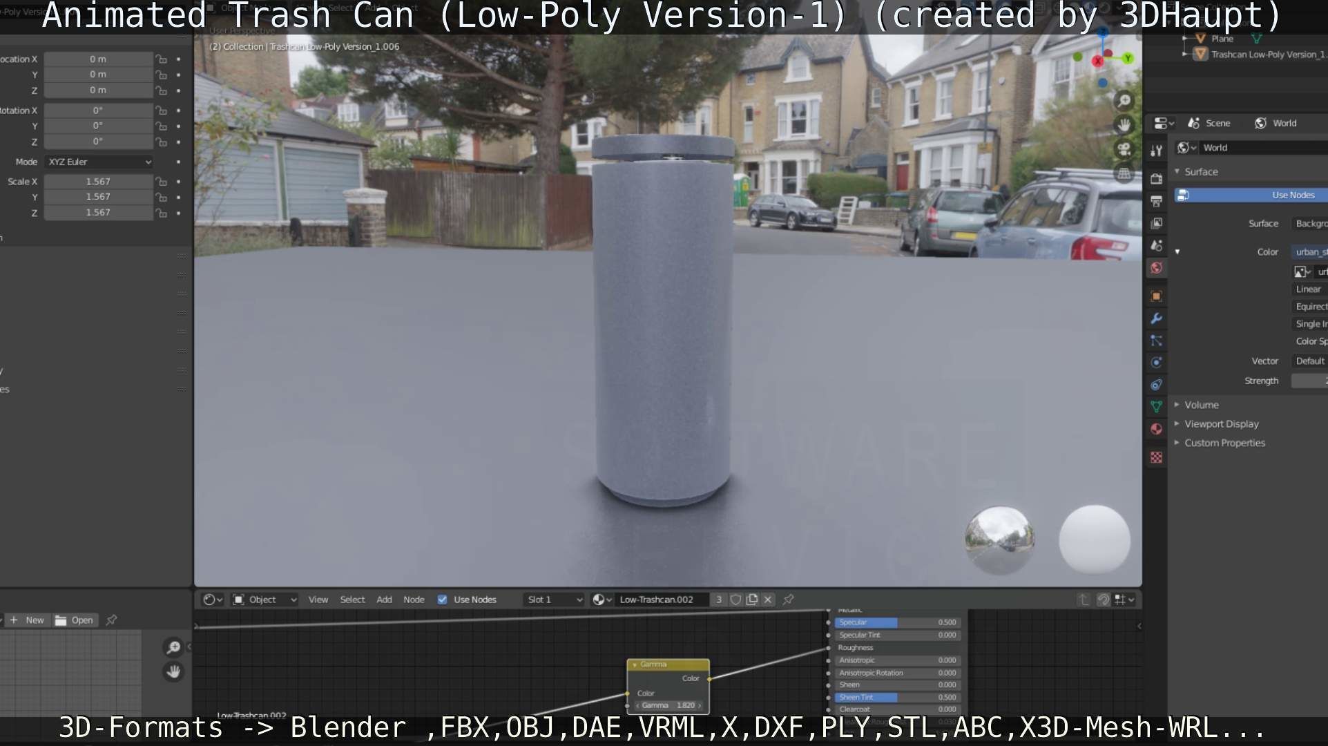 Animated Trash Can Low-Poly Version-1   Low-poly 3D model_50