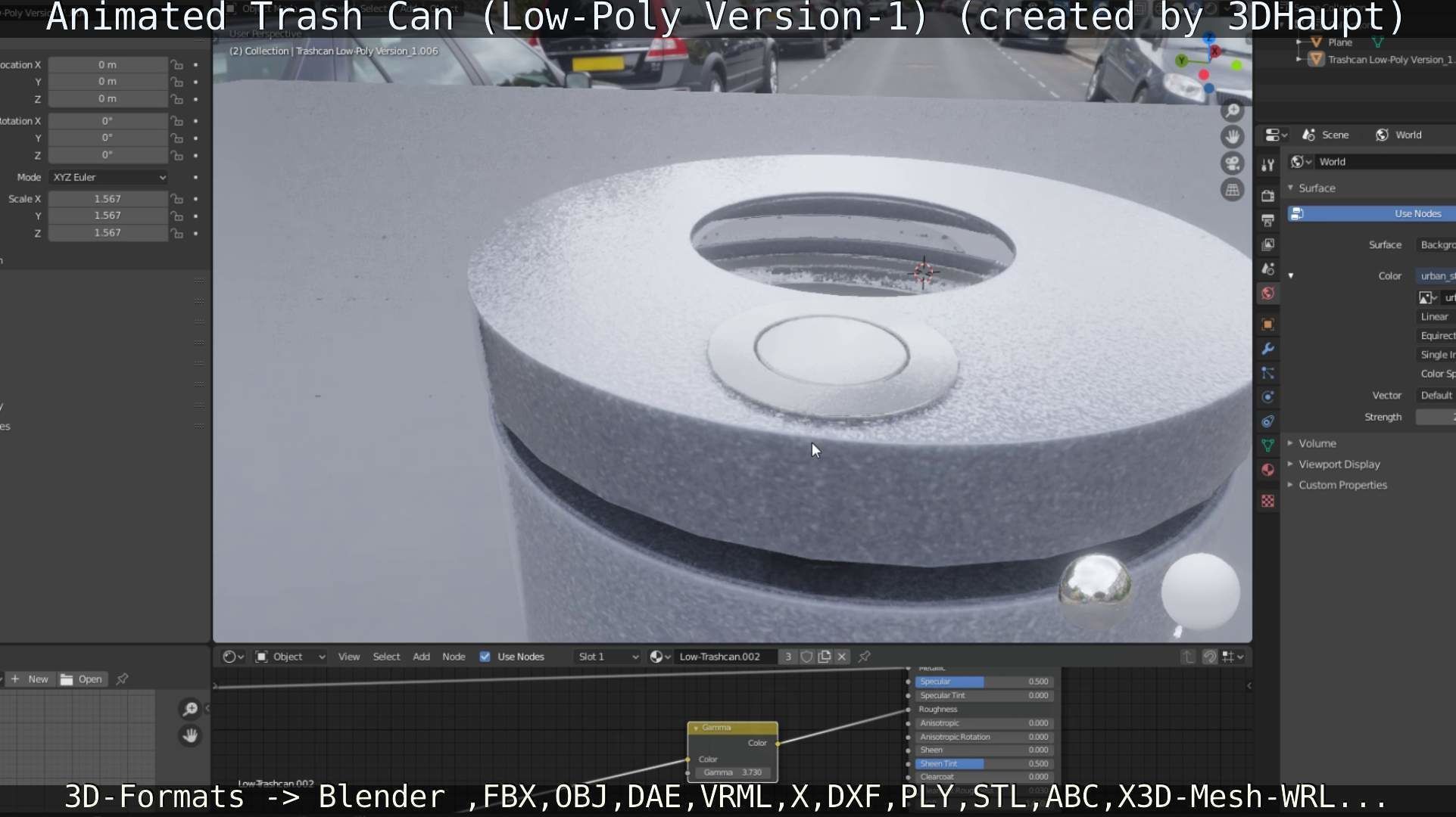 Animated Trash Can Low-Poly Version-1   Low-poly 3D model_63