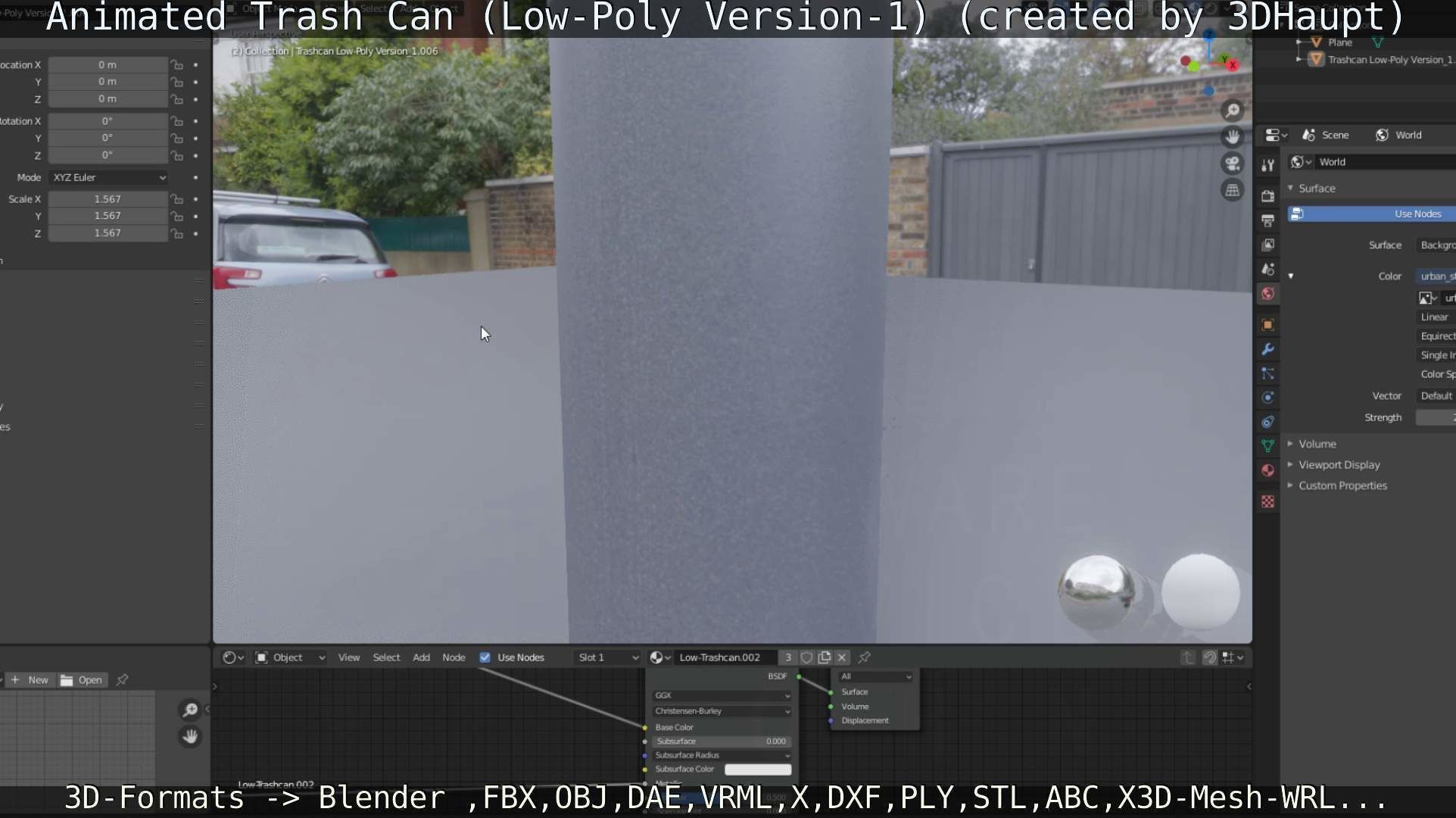 Animated Trash Can Low-Poly Version-1   Low-poly 3D model_40