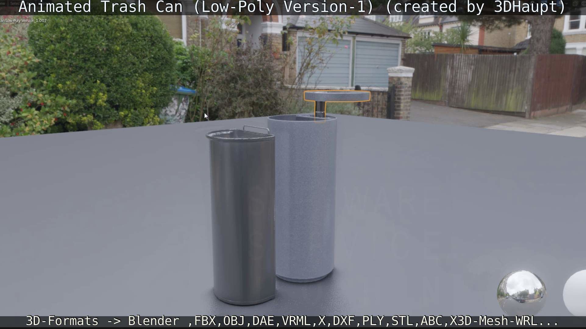 Animated Trash Can Low-Poly Version-1   Low-poly 3D model_41