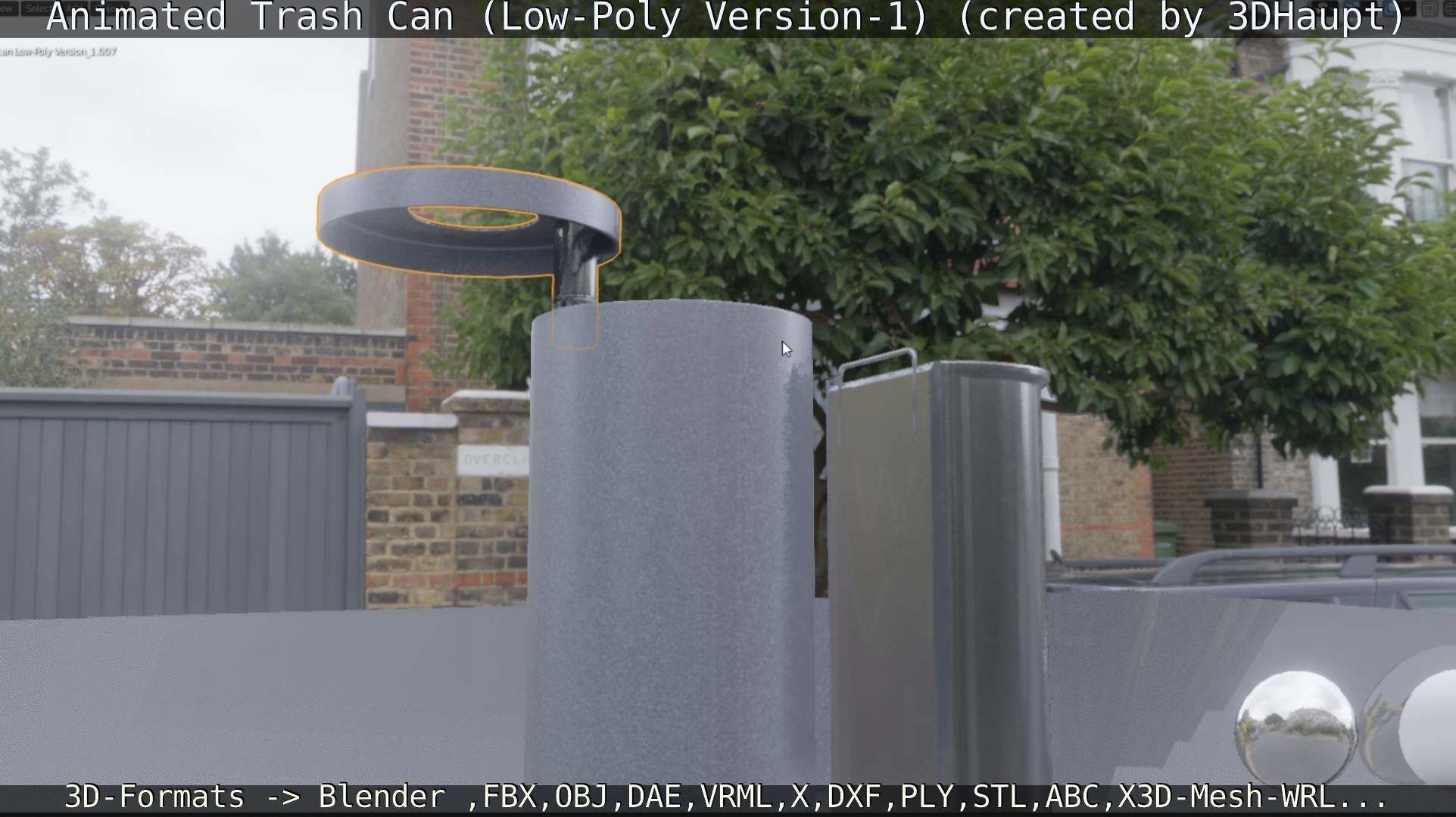 Animated Trash Can Low-Poly Version-1   Low-poly 3D model_36