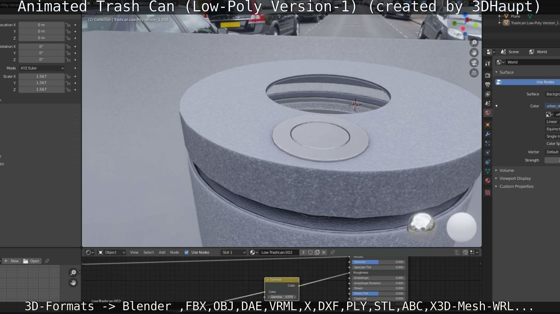 Animated Trash Can Low-Poly Version-1   Low-poly 3D model_52