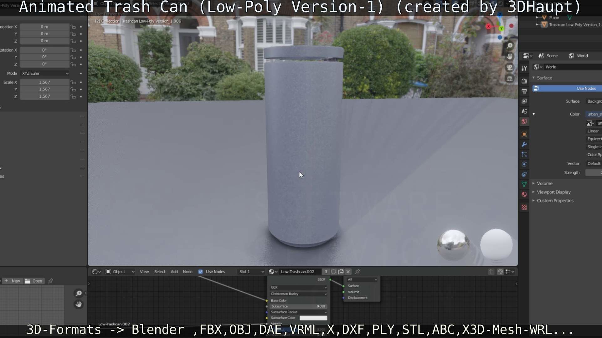 Animated Trash Can Low-Poly Version-1   Low-poly 3D model_56