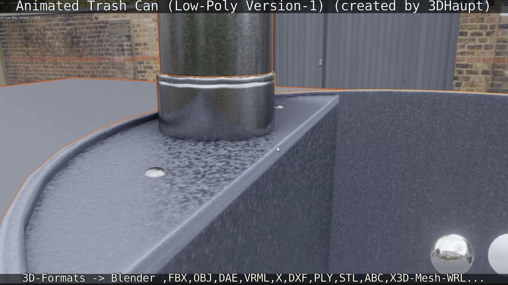 Animated Trash Can Low-Poly Version-1   Low-poly 3D model_76