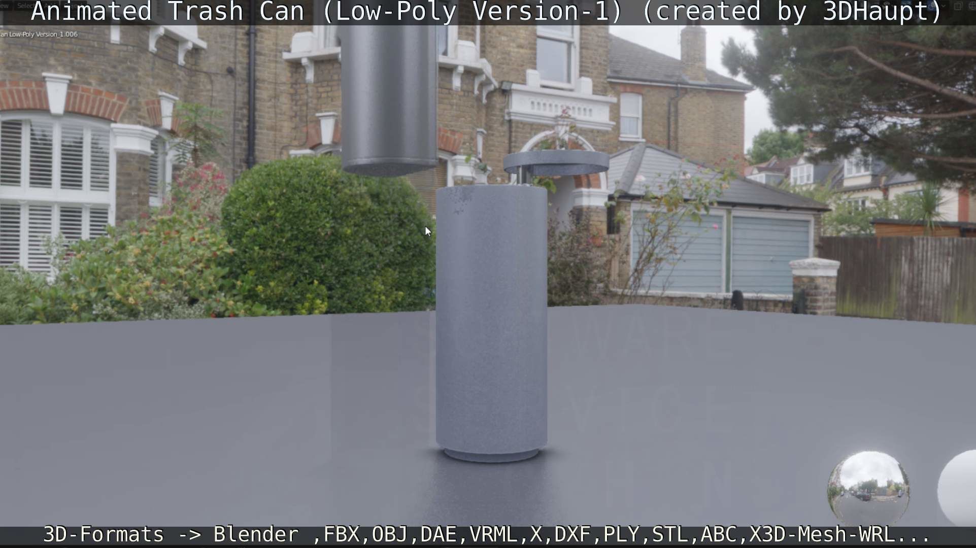 Animated Trash Can Low-Poly Version-1   Low-poly 3D model_84