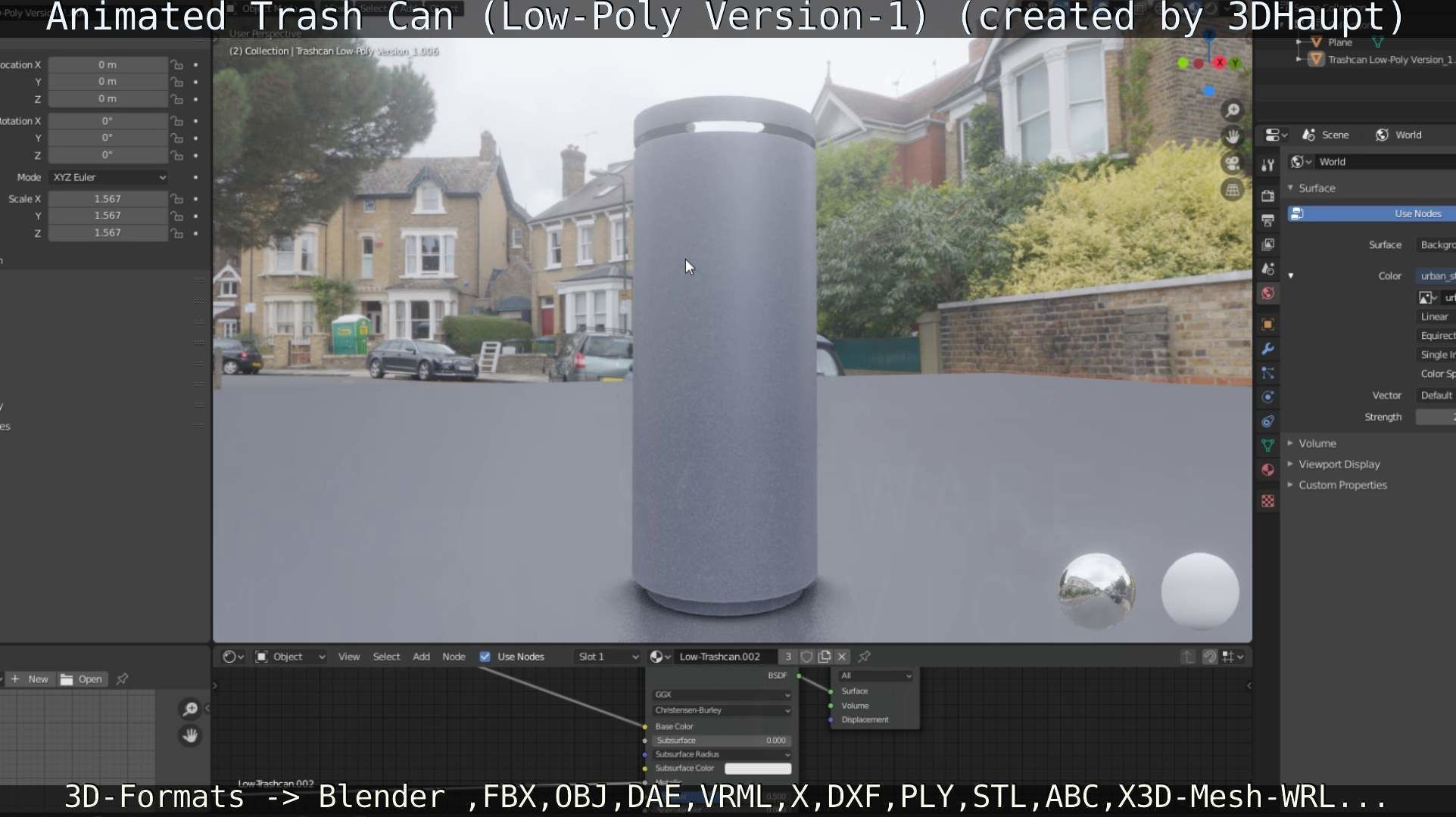 Animated Trash Can Low-Poly Version-1   Low-poly 3D model_44