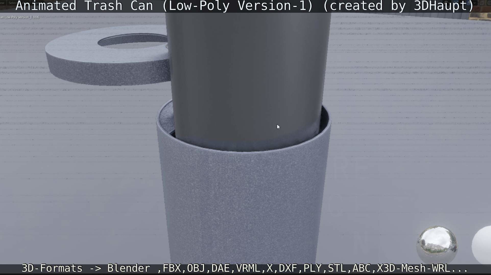 Animated Trash Can Low-Poly Version-1   Low-poly 3D model_61