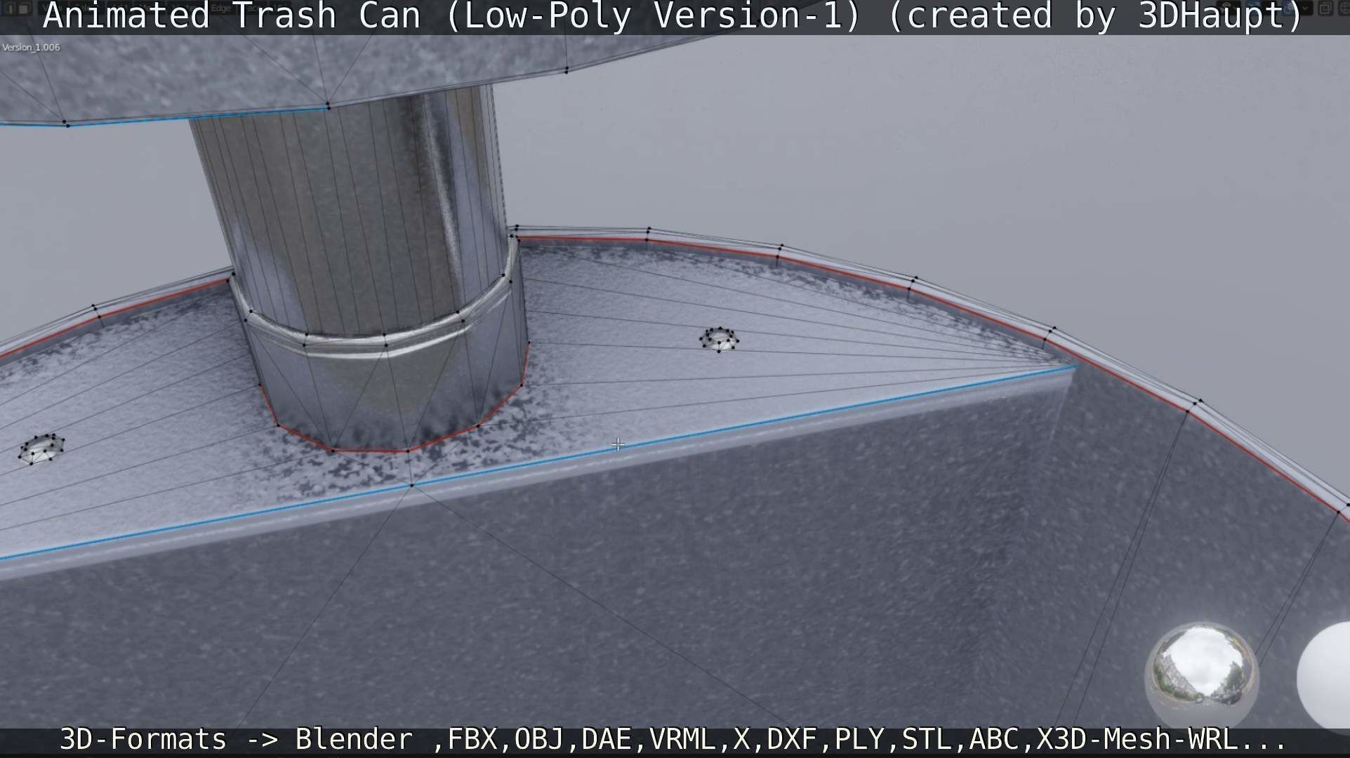 Animated Trash Can Low-Poly Version-1   Low-poly 3D model_74