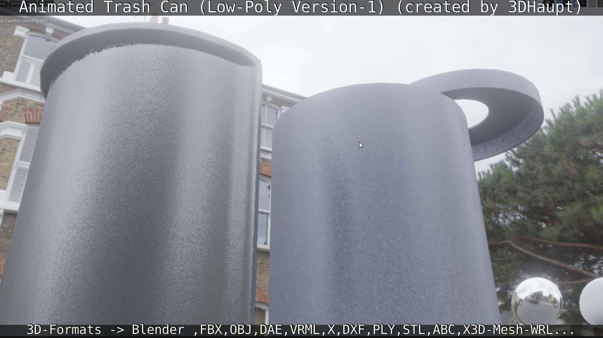 Animated Trash Can Low-Poly Version-1   Low-poly 3D model_23