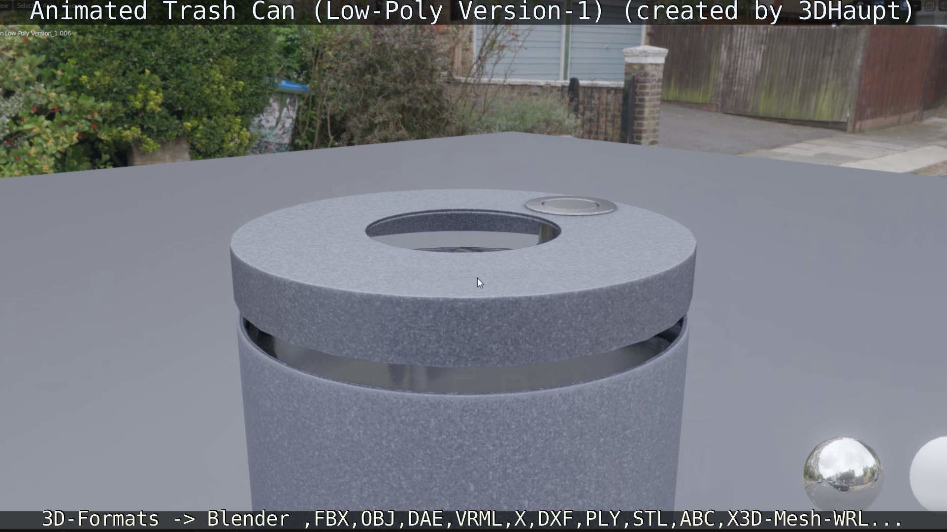 Animated Trash Can Low-Poly Version-1   Low-poly 3D model_89