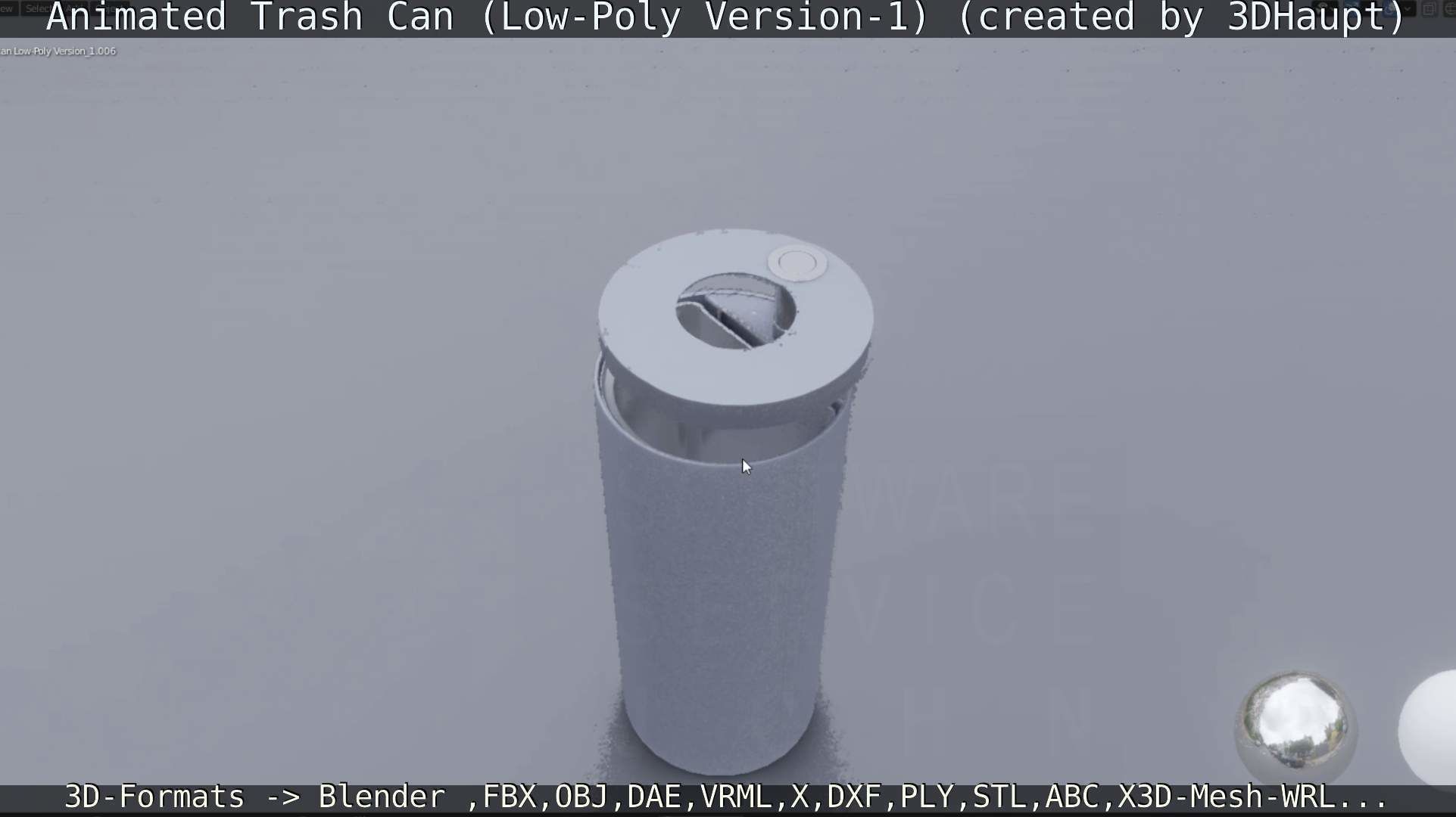 Animated Trash Can Low-Poly Version-1   Low-poly 3D model_15