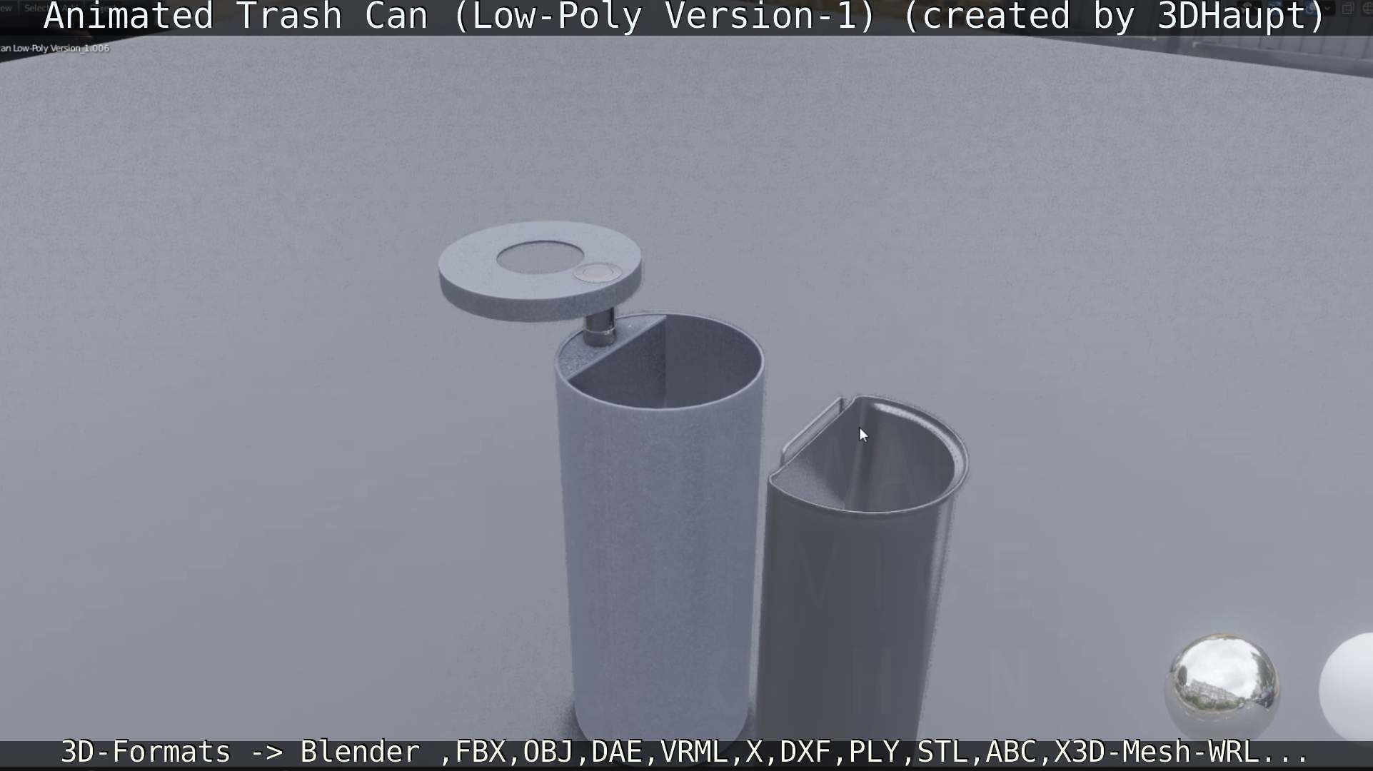 Animated Trash Can Low-Poly Version-1   Low-poly 3D model_18