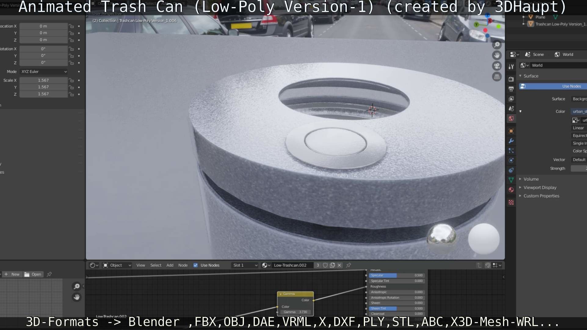 Animated Trash Can Low-Poly Version-1   Low-poly 3D model_16