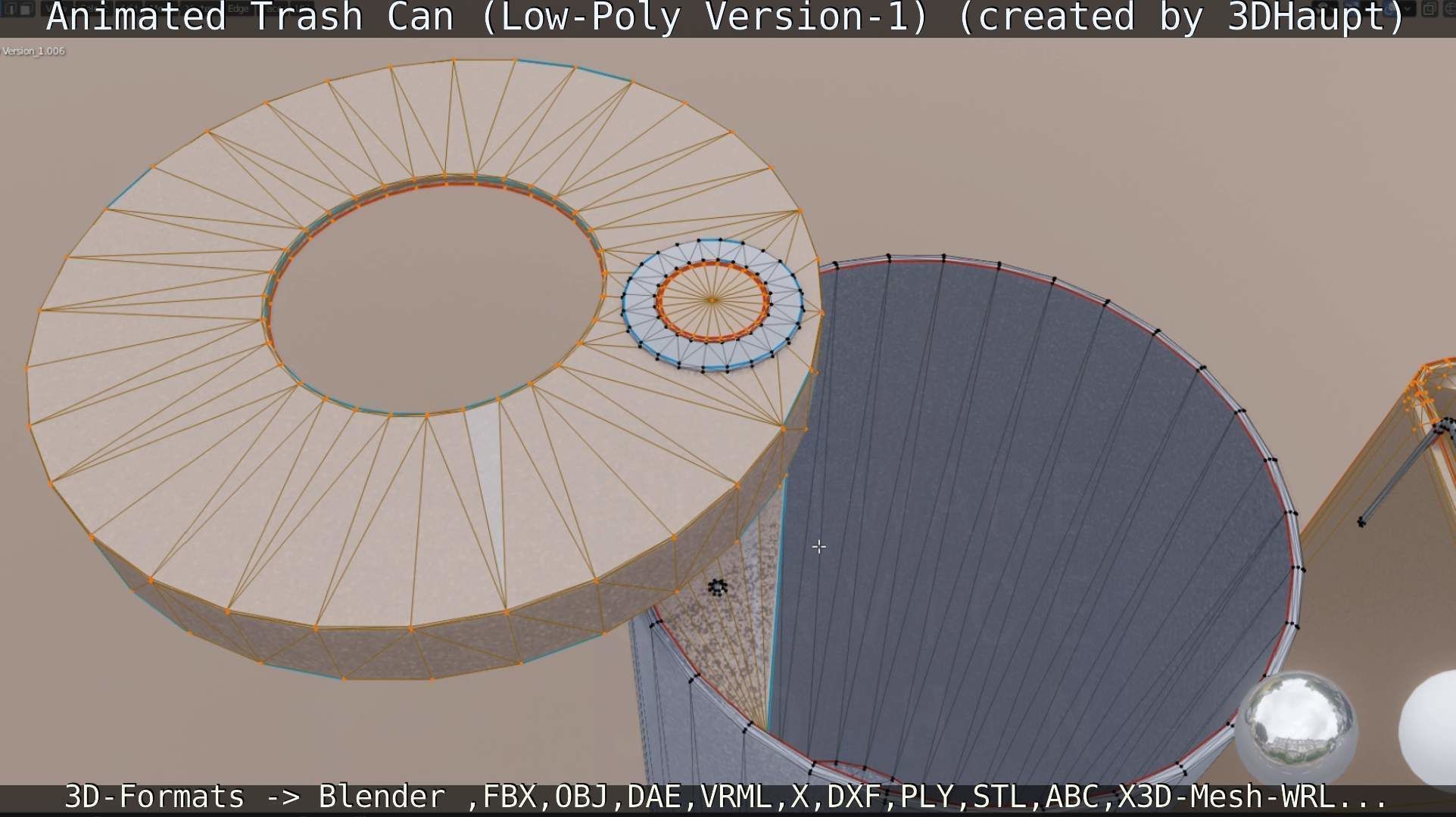 Animated Trash Can Low-Poly Version-1   Low-poly 3D model_72