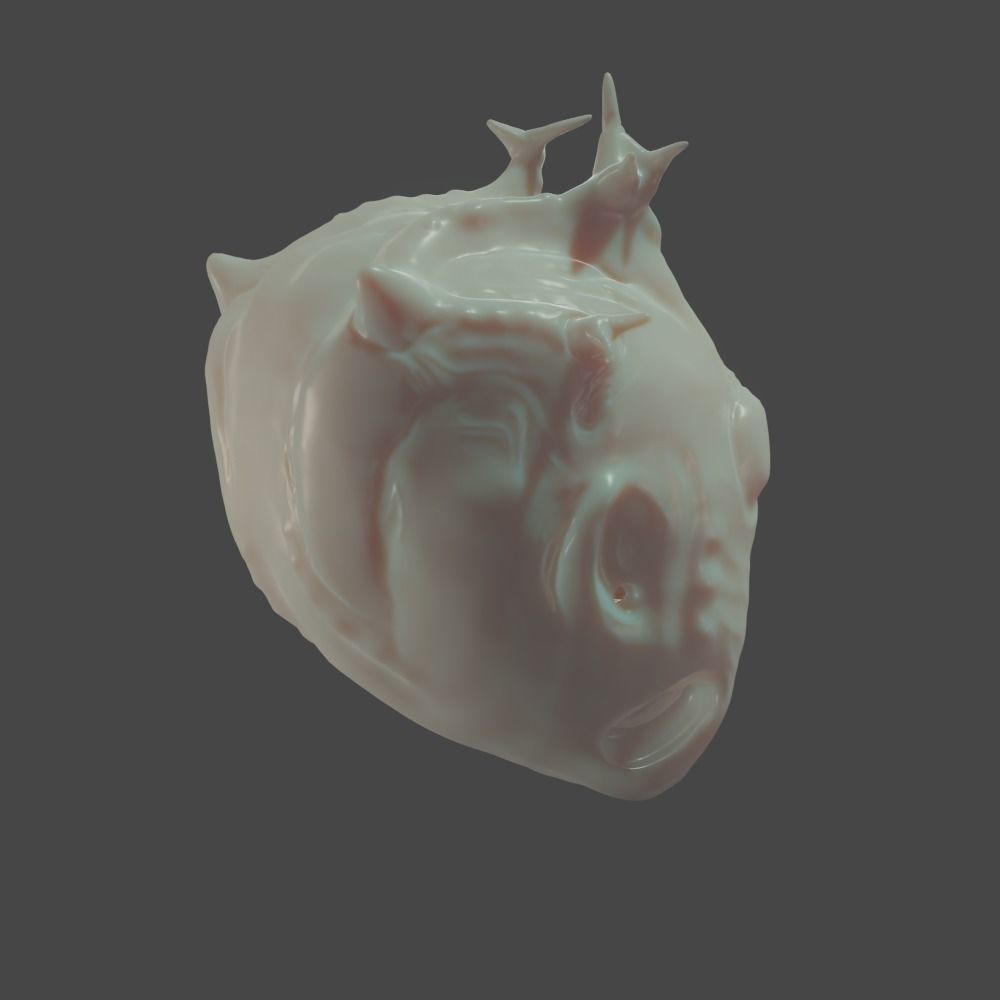 Free Sci-Fi Creature Head Custom Printable 3D 3D print model_4
