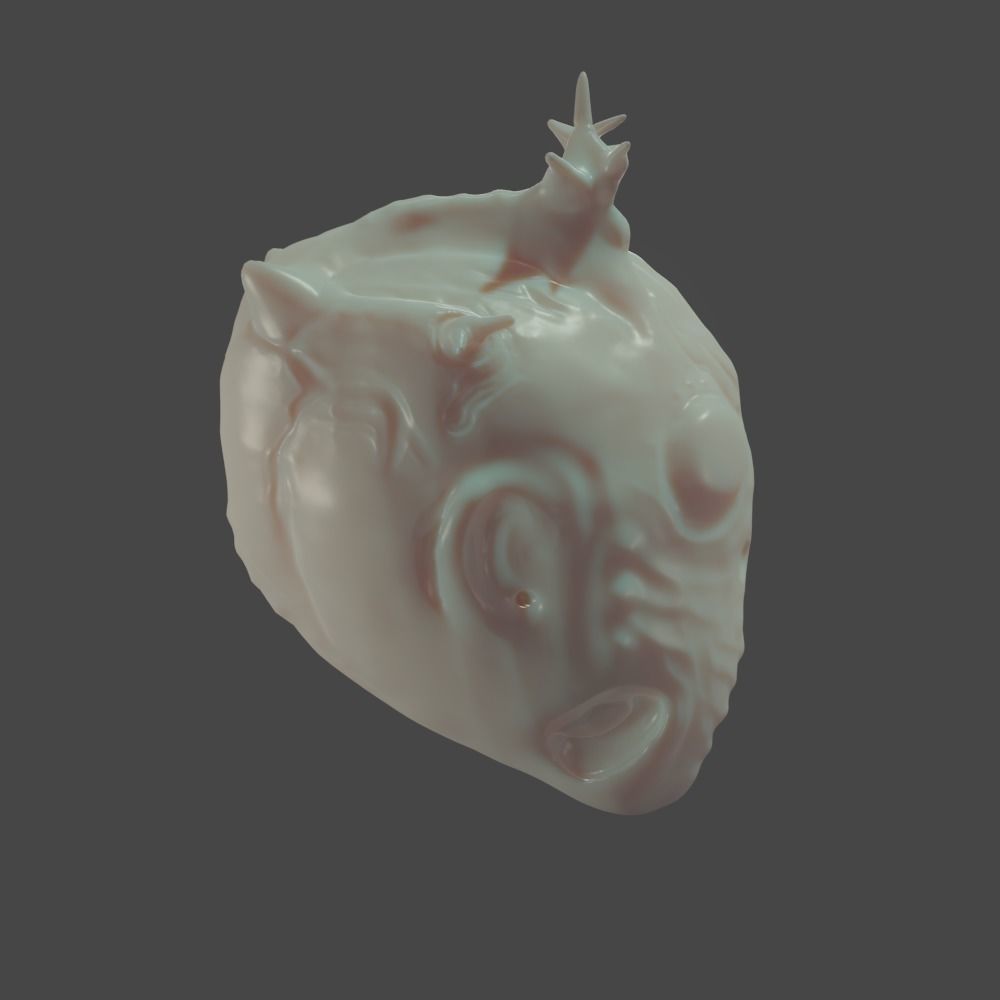 Free Sci-Fi Creature Head Custom Printable 3D 3D print model_3