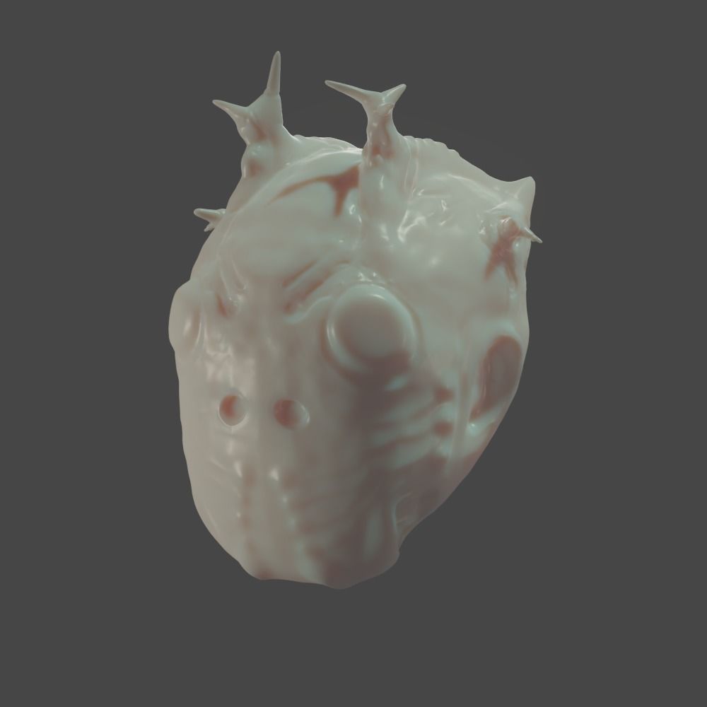 Free Sci-Fi Creature Head Custom Printable 3D 3D print model_11