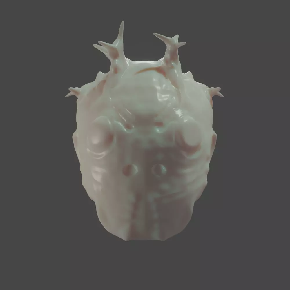 Free Sci-Fi Creature Head Custom Printable 3D 3D print model_0