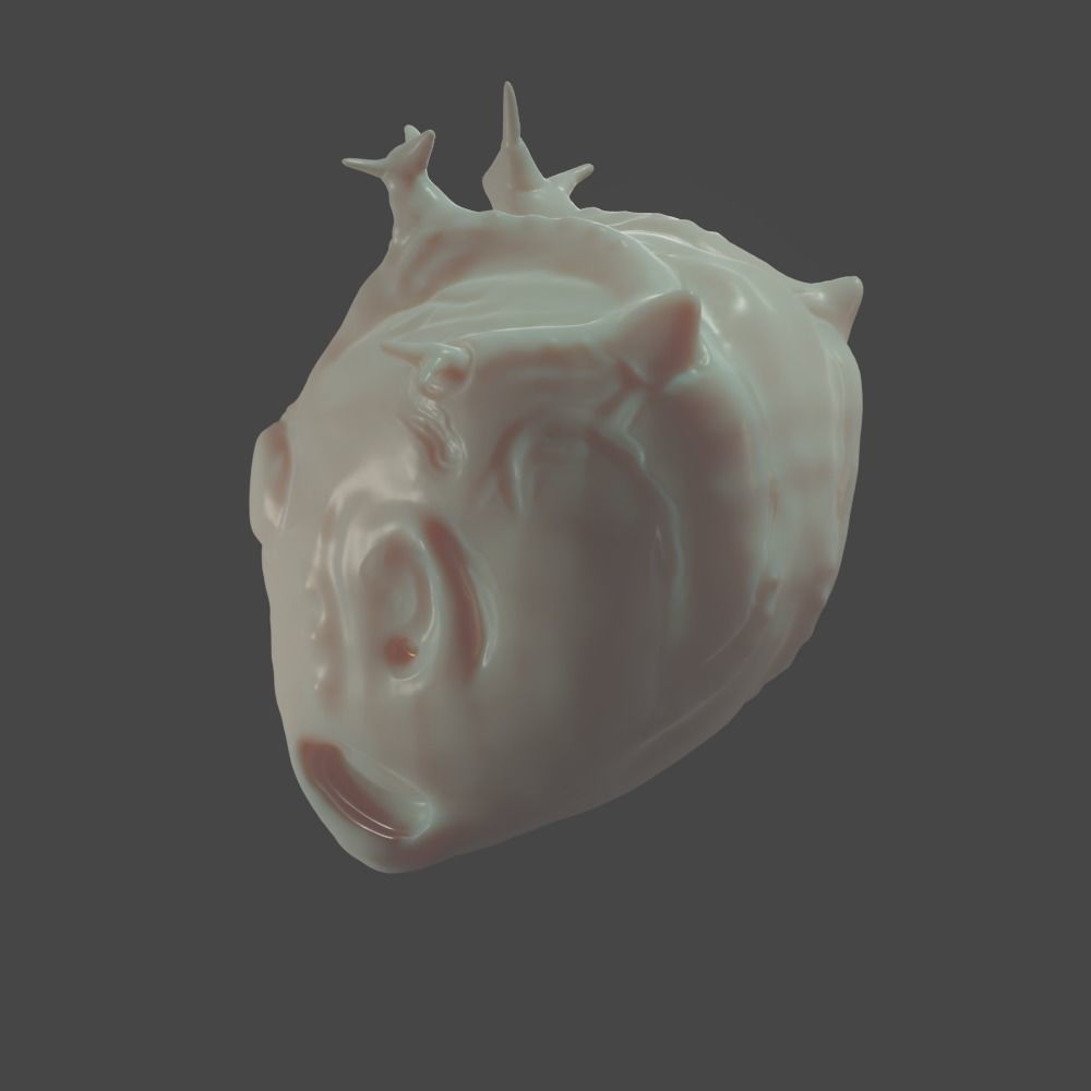 Free Sci-Fi Creature Head Custom Printable 3D 3D print model_8