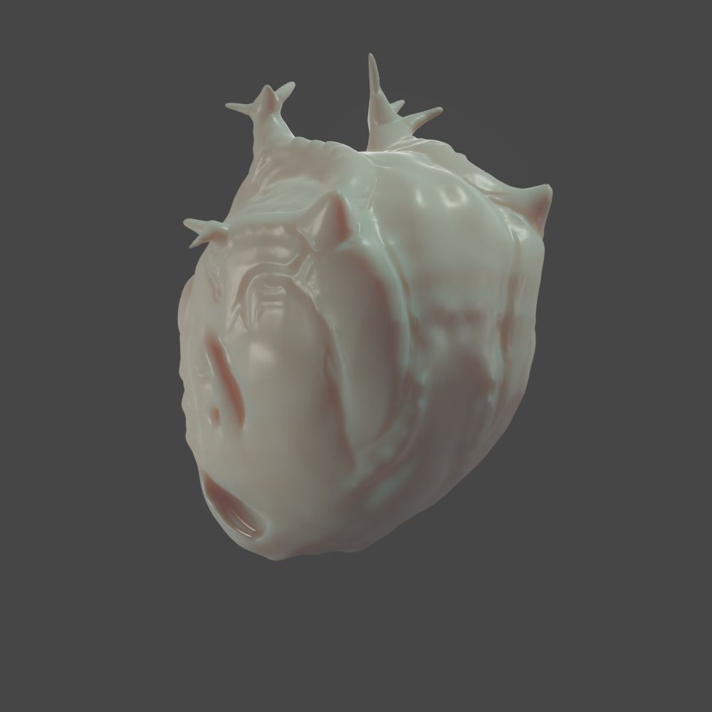 Free Sci-Fi Creature Head Custom Printable 3D 3D print model_7