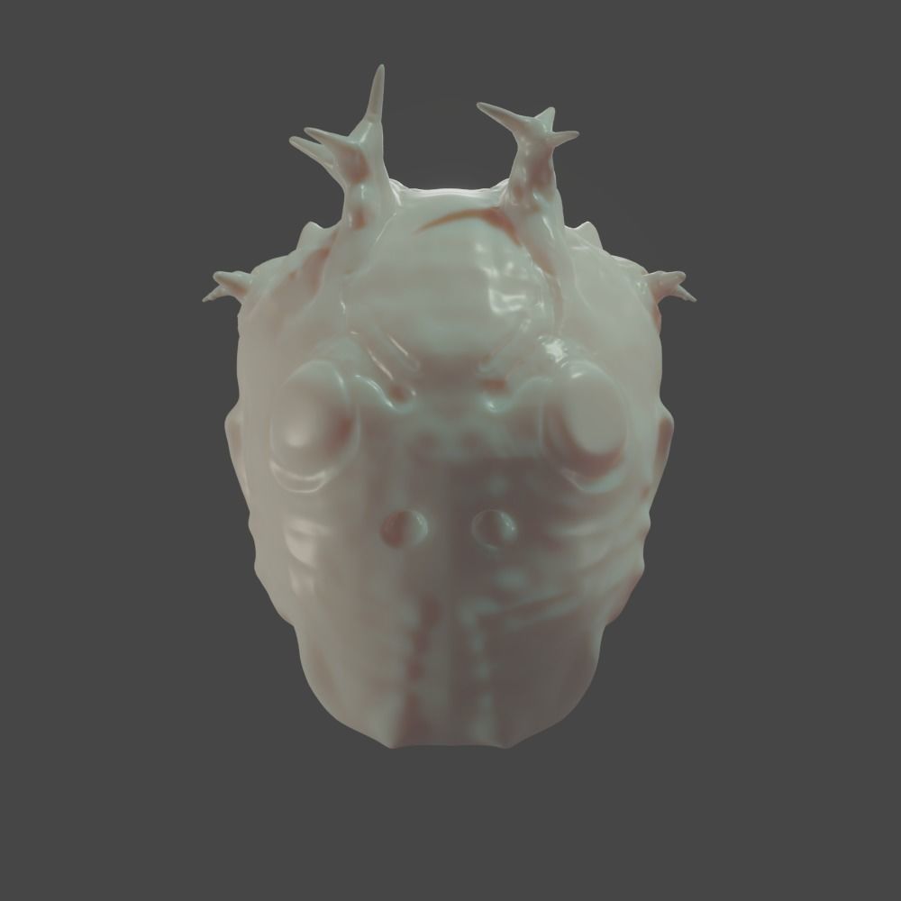 Free Sci-Fi Creature Head Custom Printable 3D 3D print model_12