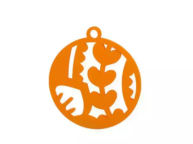 Earring easter egg pendant - orange