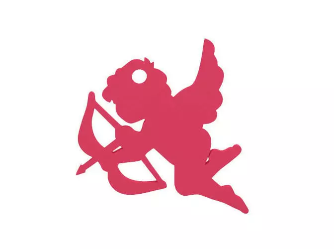 Keychain cupid 3D print model_0