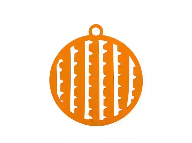 Earring orange ornament