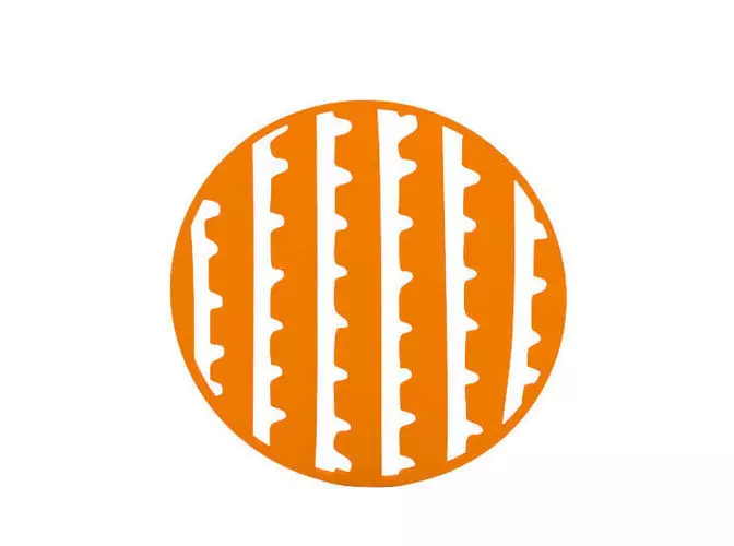 Coaster orange and striped circle 3D print model