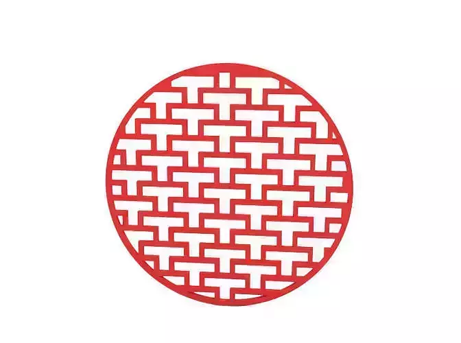 Coaster chinese checkered plate